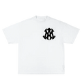 AMIE WHITE/BLACK BOX FIT T-SHIRT