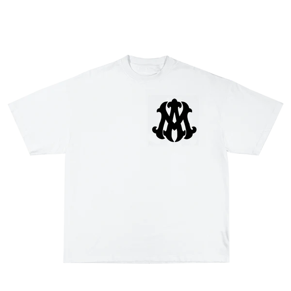 AMIE WHITE/BLACK BOX FIT T-SHIRT