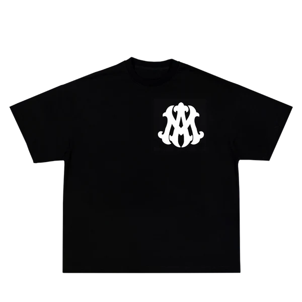 AMIE BLACK/WHITE BOX FIT T-SHIRT